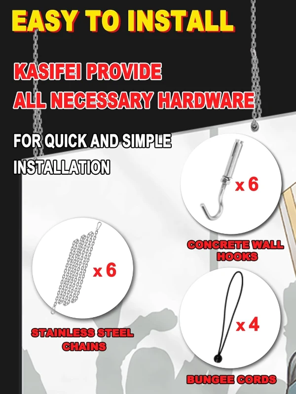 8 ft x 16 ft Heavy-Duty Hockey Shooting Tarp with Built-In Shooter Tutor – Training Net Replacement, Garage & Wall Protection