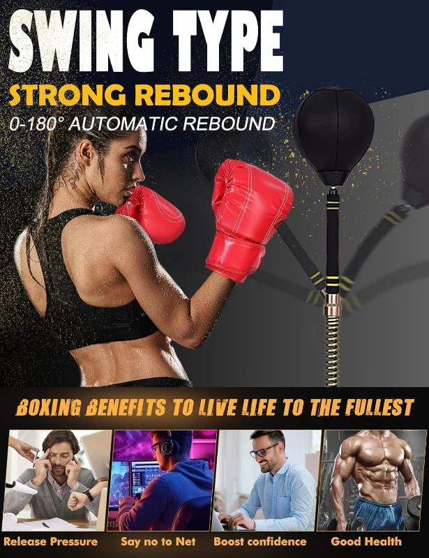 Adjustable Punching Bag with Stand – Boxing Training Bag for Teens & Adults, Boosts Speed, Reflexes & Endurance