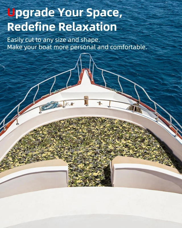 Abahub 6mm EVA Foam Boat Flooring — Non-Slip Camouflage Traction Pad, Self-Adhesive & Trimmable