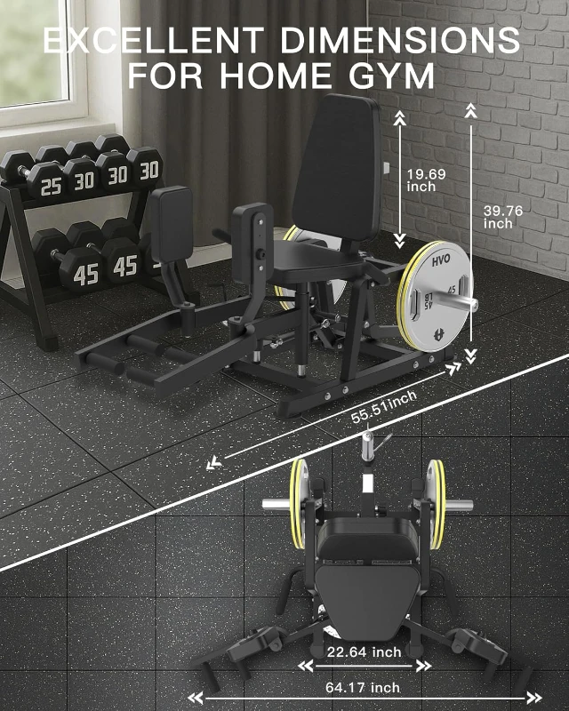 HVO Hip Abduction & Adduction Machine – 6-Position Adjustable Glute and Thigh Trainer for Inner/Outer Thigh Workouts