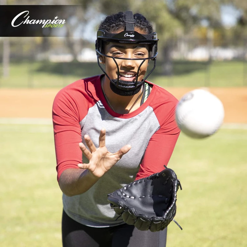 Champion Sports Adult Softball Fielder's Face Mask - Steel Protective Guard