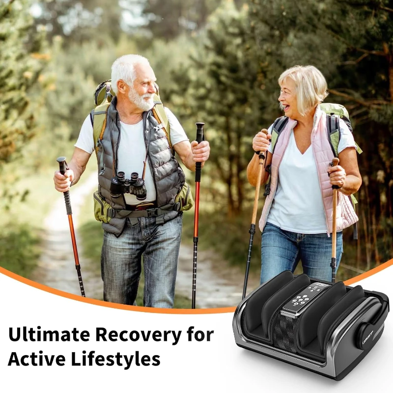 CARESKY Foot Massager with Heat — FSA & HSA Eligible Shiatsu Foot and Calf Massager for Plantar Fasciitis, Neuropathy, Circulation & Pain Relief, Deep Kneading Gift for Men & Women