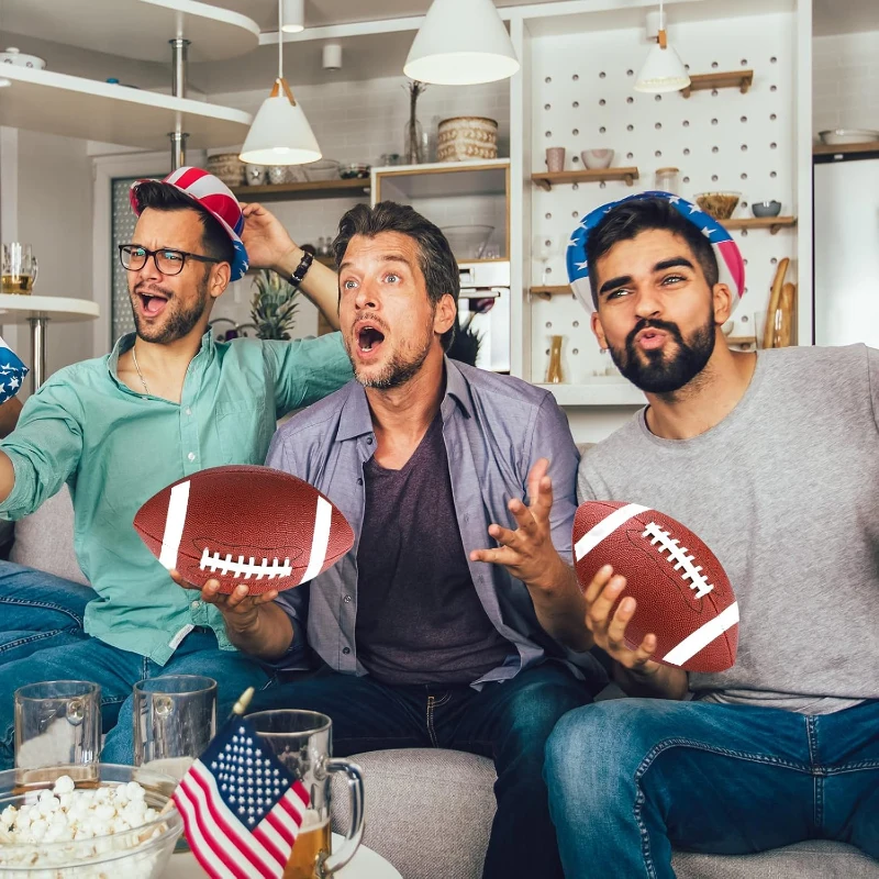 Jerify Official Size Composite Leather Footballs (6-Pack) with Pump - PU Inflatable Footballs for Indoor & Outdoor Training