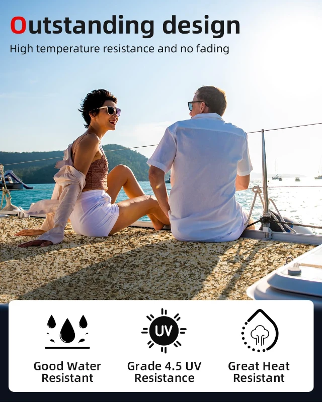 Abahub EVA Foam Traction Pad - Non-Slip, Self-Adhesive Camouflage Decking Sheet (Sizes: 96 in x 16 in / 23.5 in / 38 in / 47 in; 48 in x 16 in) for Boats, SUP, Kayak, Surfing