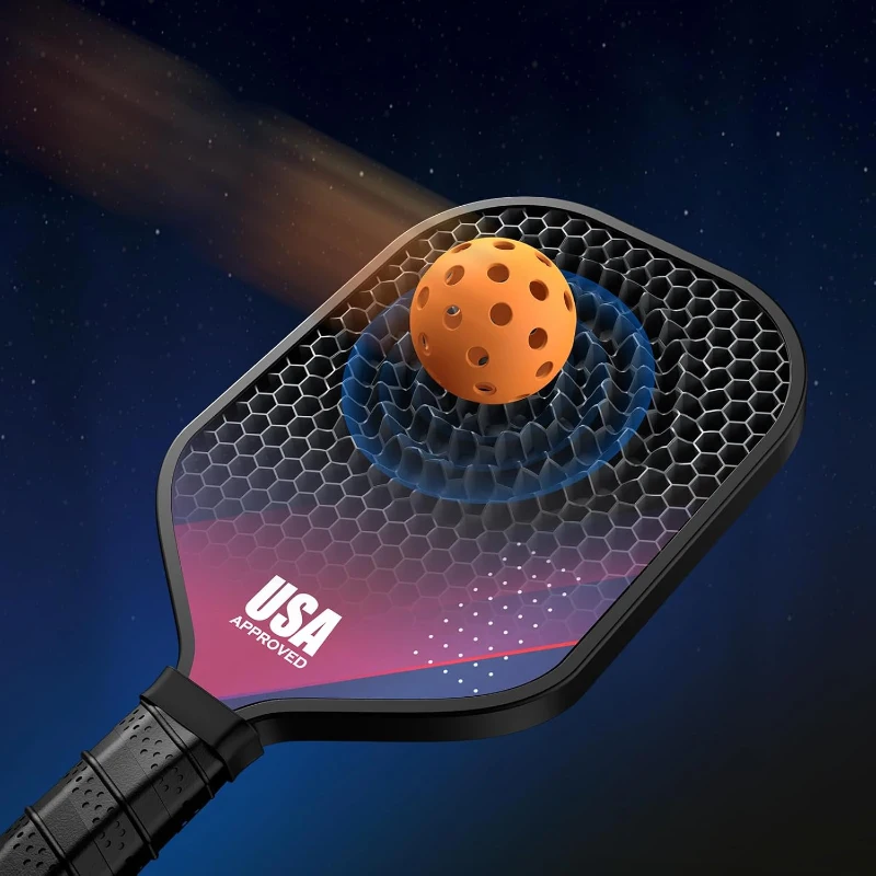 2-Pack Fiberglass Pickleball Paddles with 4 Balls — USAPA Approved, Lightweight Durable Rackets for Beginners to Pros