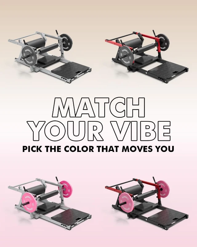 GMWD Plate-Loaded Hip Thrust Machine — 800 lb Capacity Glute Bridge with Weight Holders & Adjustable 3-Position Footboard