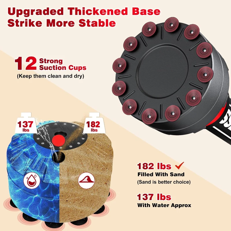 GIKPAL Freestanding Punching Bag with Stand and 12 oz Gloves — Heavy Kickboxing/MMA Training Bag for Adults