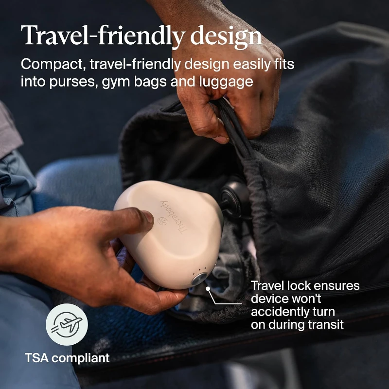 TheraGun Mini (3rd Gen) by Therabody — Ultra-Portable Percussive Massage Gun (Oat), Travel-Friendly with 3 Attachments and Up to 180-Min Battery