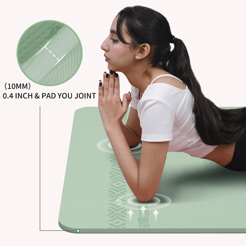 PAIDU Large Yoga Mat - 72 x 36 x 0.4 inches, Extra-Wide & Thick Non-Slip Exercise Mat for Yoga Studio, Gym or Home Workouts