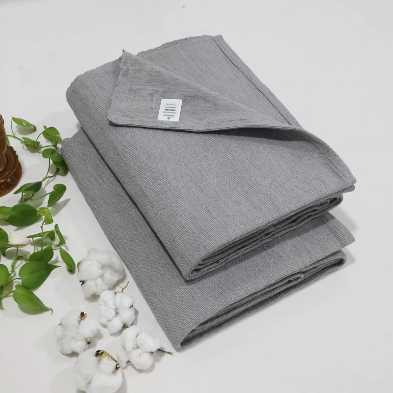 Yogikuti Iyengar Thick Handwoven Cotton Yoga Blanket Set of Two – Premium Support for Restorative Yoga, Meditation & Pranayama (Gray)