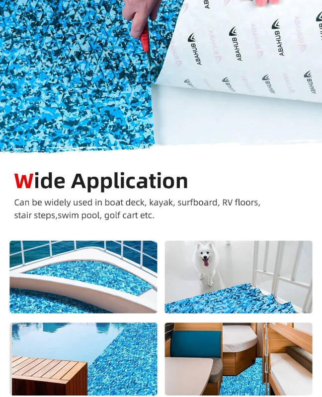 Abahub Non-Slip EVA Boat Flooring 96''x16''/23.5''/38''/47'' & 48''x16'' Camouflage Traction Pad – Self-Adhesive, Cut-to-Fit for Paddleboards, Kayaks and Surfboards