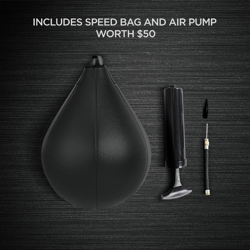 24-Inch Speed Bag Platform with Adjustable Mount and 360° Swivel, Comes with Speedbag and Pump