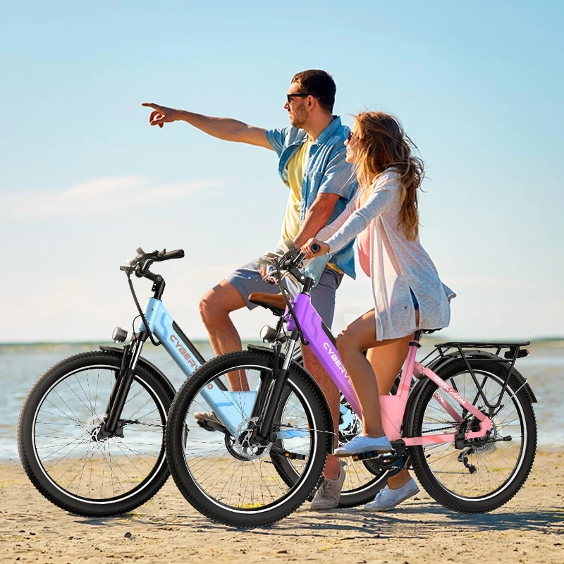 1000W Peak Adult Electric Bike — 26"" E-Bike with Removable Long-Range Battery, 7-Speed Drivetrain, Dual Suspension & Disc Brakes