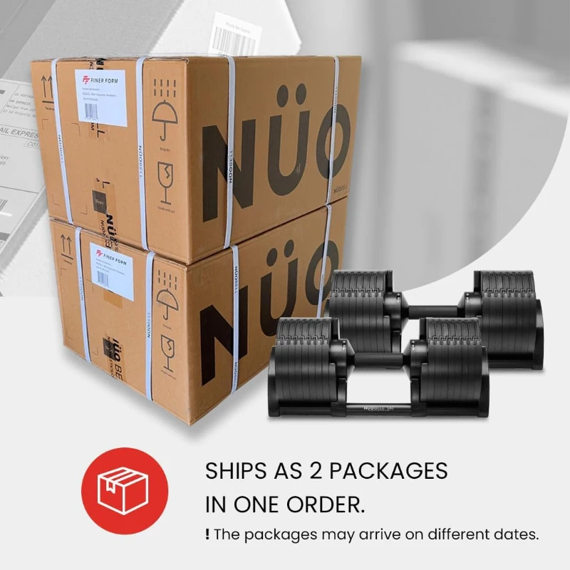 NUOBELL Adjustable Dumbbells 5–80 lbs: Replace 16 Sets — Ideal for Home Gym Bench & Press