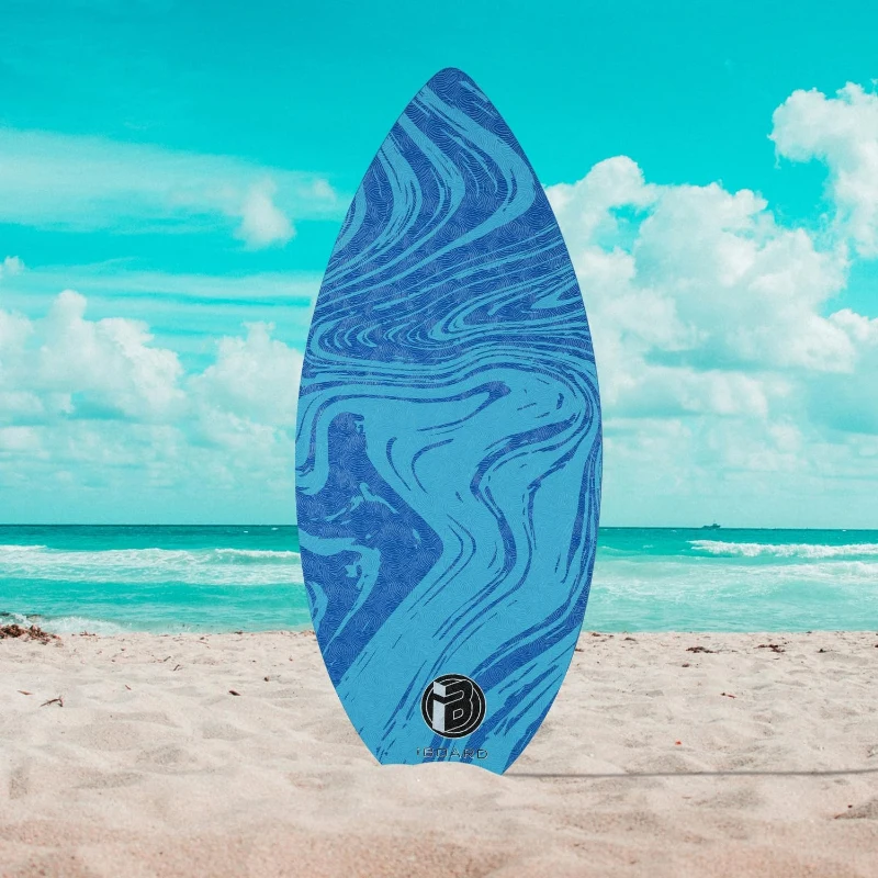Skipper 36-inch High-Gloss Wooden Skimboard – 7-Layer Beginner Skim Board for Teenagers & Adults, Soft IXPE Traction Pad, 3 Colors