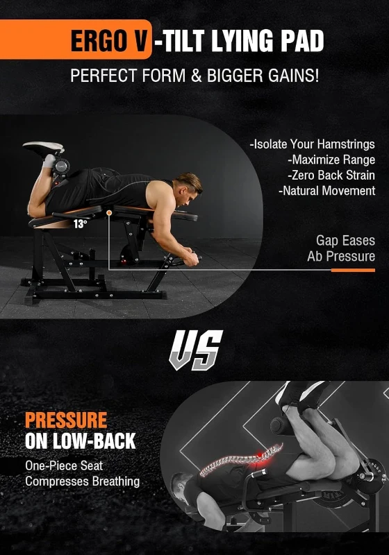 MIKOLO x GMWD Signature Leg Extension & Curl Machine — Adjustable Seated/Lying Trainer with 1:1 Cable System for Home Gym