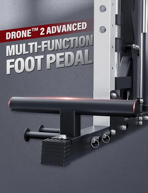 Major Fitness Drone2 Advanced Training Smith Machine — All-in-One Home Gym Squat Rack with Aluminum Pulley Set, Barbell, Dual Lat Pulldown & Cable Crossover for Full-Body Workouts