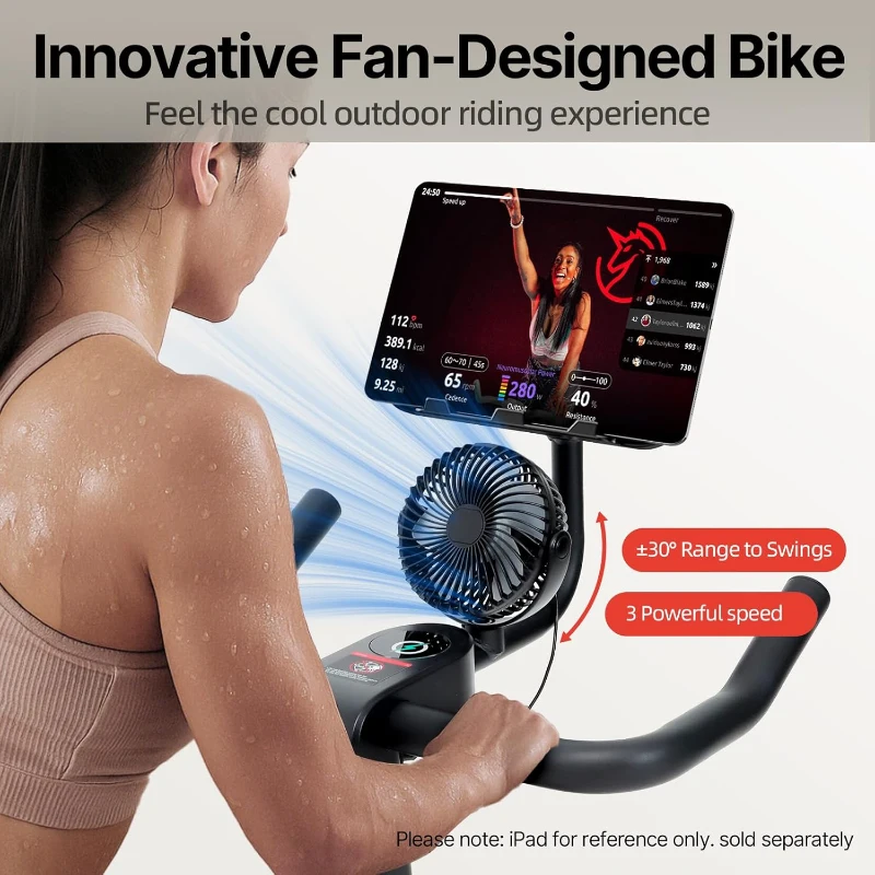 YESOUL Self-Powered Indoor Exercise Bike with Exclusive Smart App, 100-Level Magnetic Resistance, Stable Triangle Frame and 300 lb Capacity