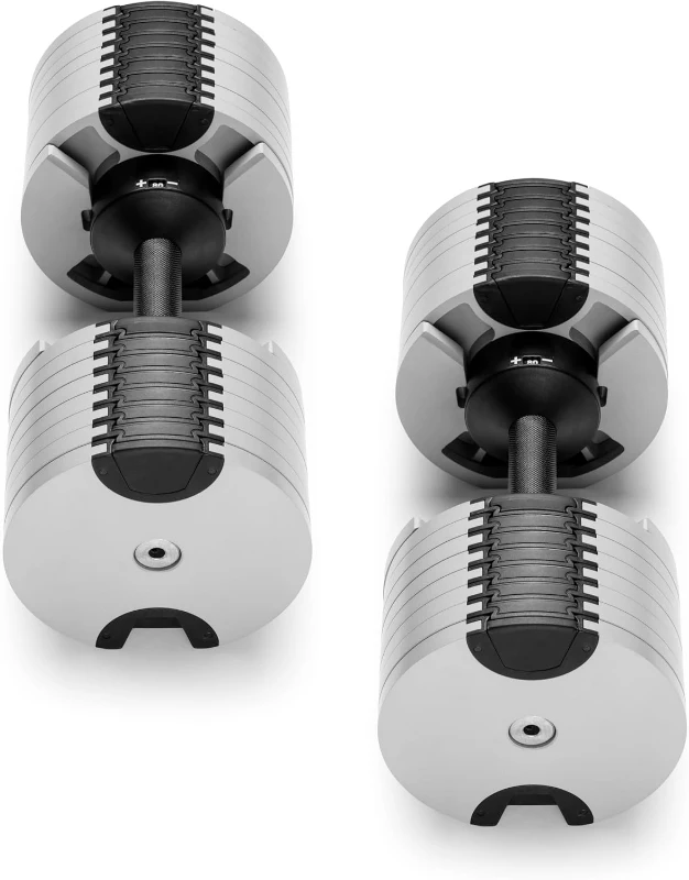 NÜOBELL Easy-Twist Adjustable Dumbbells (Pair) — 5–80 lb, 2024–25 Edition (All-in-One)