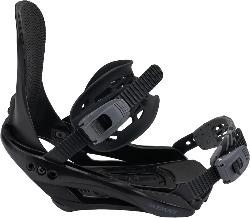 5th Element Summit Stealth Men's Snowboard Bindings — Replacement or New Board Mounts with Universal Disc & Hardware (Beginner/Intermediate)