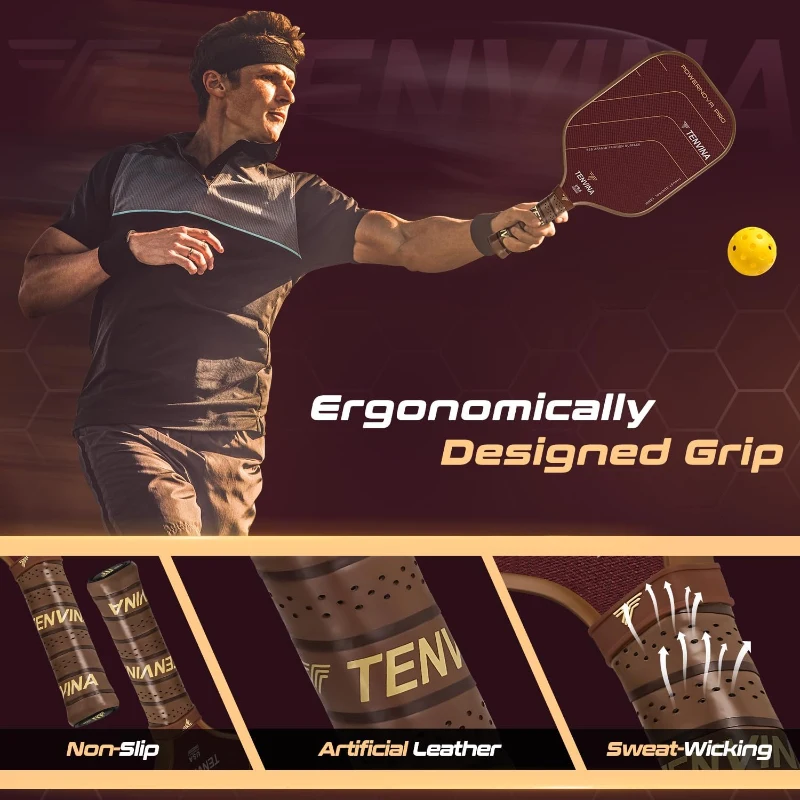 TENVINA POWERNOVA PRO Pickleball Paddle | Thermoformed T700SC / K29 Aramid Surface | 16mm TPC Core | USAPA Approved | Power & Larger Sweet Spot