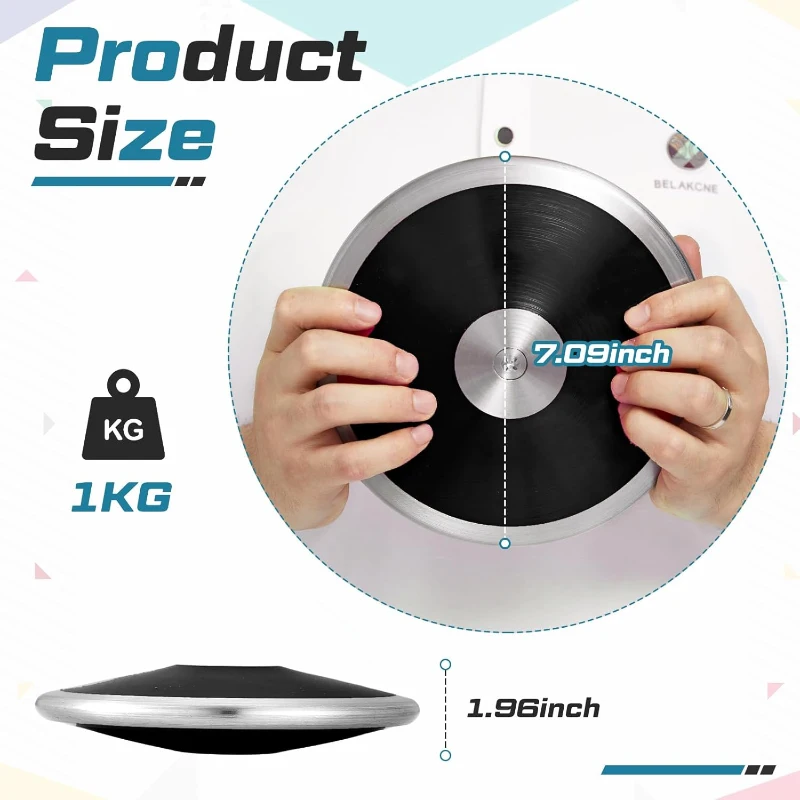 Wettarn 1 kg Discus for Men & Women – Track and Field Training (4-Pack)