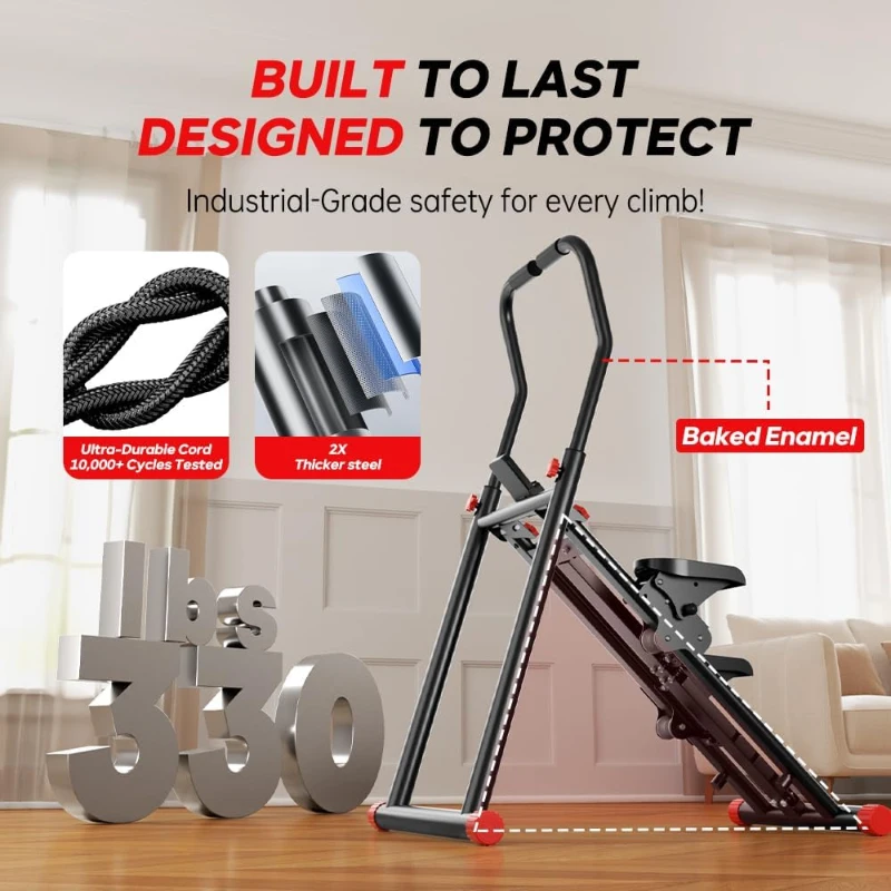 Vertical Climber — Folding Home Cardio Climber with 3-Level Resistance, Compact Full-Body Exercise Machine (New Version)