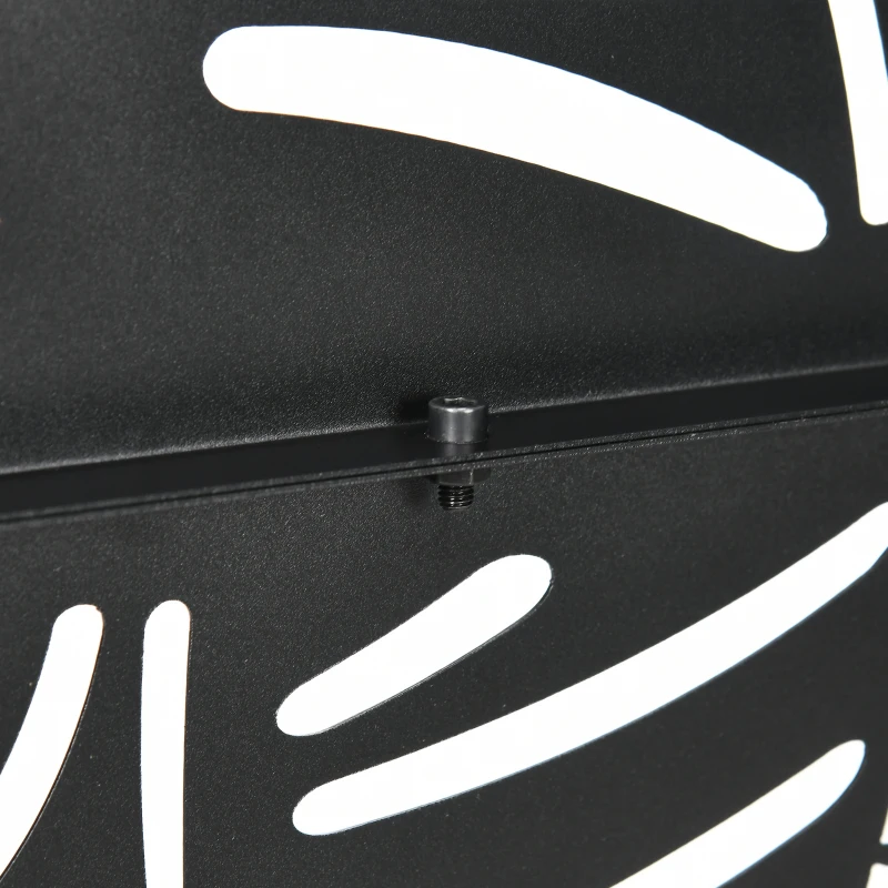 Outsunny Metal Outdoor Privacy Screen, Decorative Outdoor Divider with Stand and Expansion Screws, Freestanding Privacy Panel for Garden Deck Pool Hot Tub, Willow Branch Style