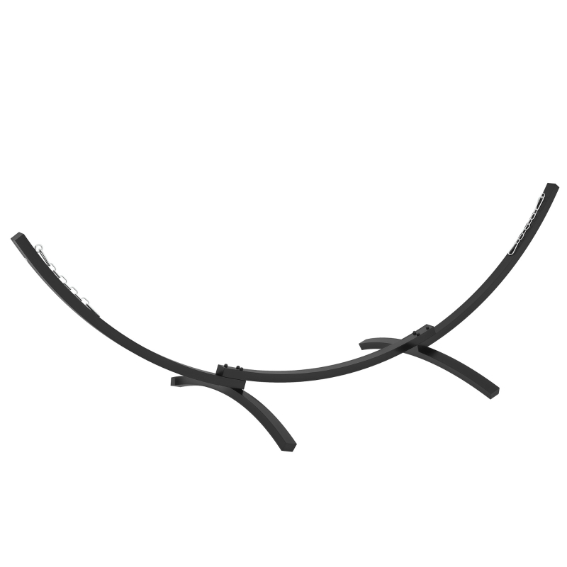 Outsunny 12' Hammock Stand with Steel Frame, Hammock Chair Stand Only for Garden, Camping, Picnic, Outdoor, Patio, Grey