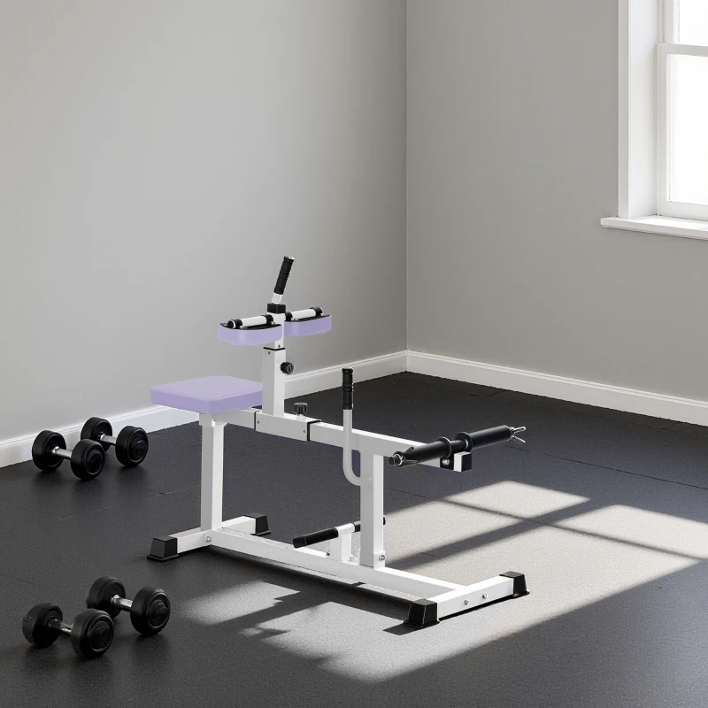 Soozier Adjustable Steel Seated Calf Raise Exercise Strength Training Gym Equipment, Purple