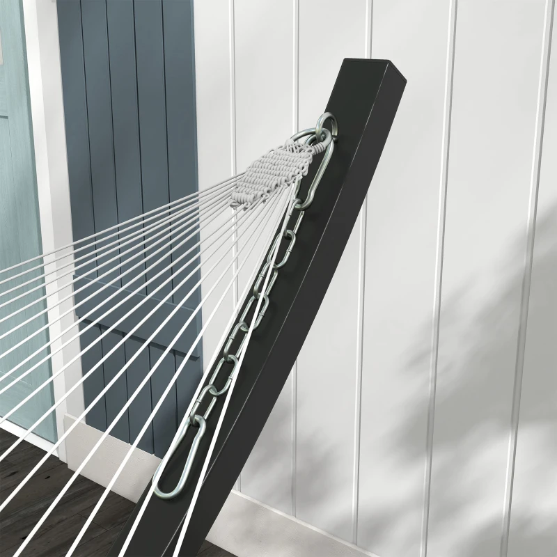 Outsunny 12' Hammock Stand with Steel Frame, Hammock Chair Stand Only for Garden, Camping, Picnic, Outdoor, Patio, Grey