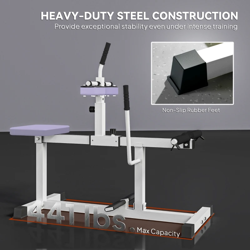 Soozier Adjustable Steel Seated Calf Raise Exercise Strength Training Gym Equipment, Purple