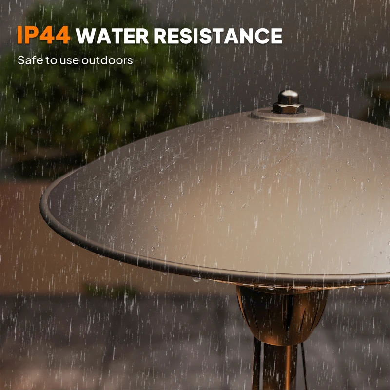 Outsunny 1500 W Electric Patio Heater with Tip-Over Protection, Outdoor Heater with Pull Switch, Black