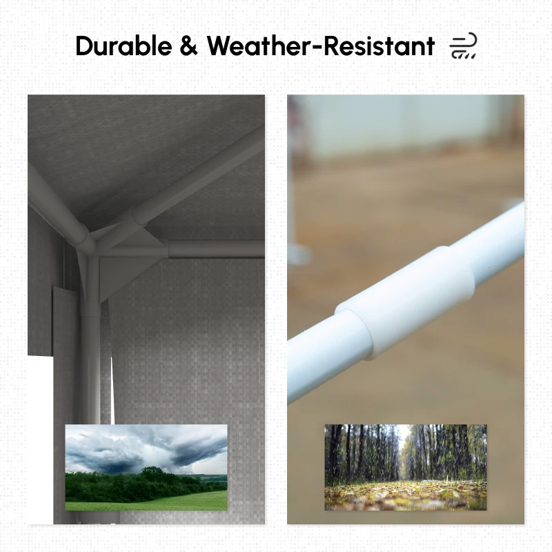 Outsunny 18.7' x 9.4' Party Tent, Portable Folding Wedding Tent, Garden Canopy Event Shelter, Outdoor Sunshade with 4 Removable Sidewalls, White