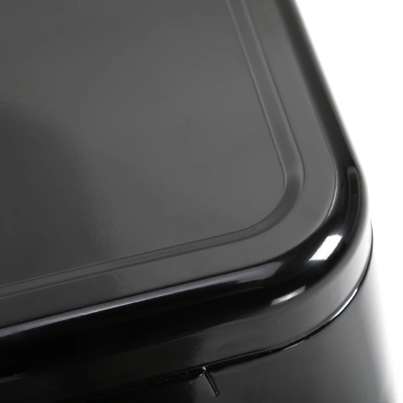 HOMCOM Set of 4 Bar Stools Kitchen Metal Steel Portable Stackable Seat 4pcs Black