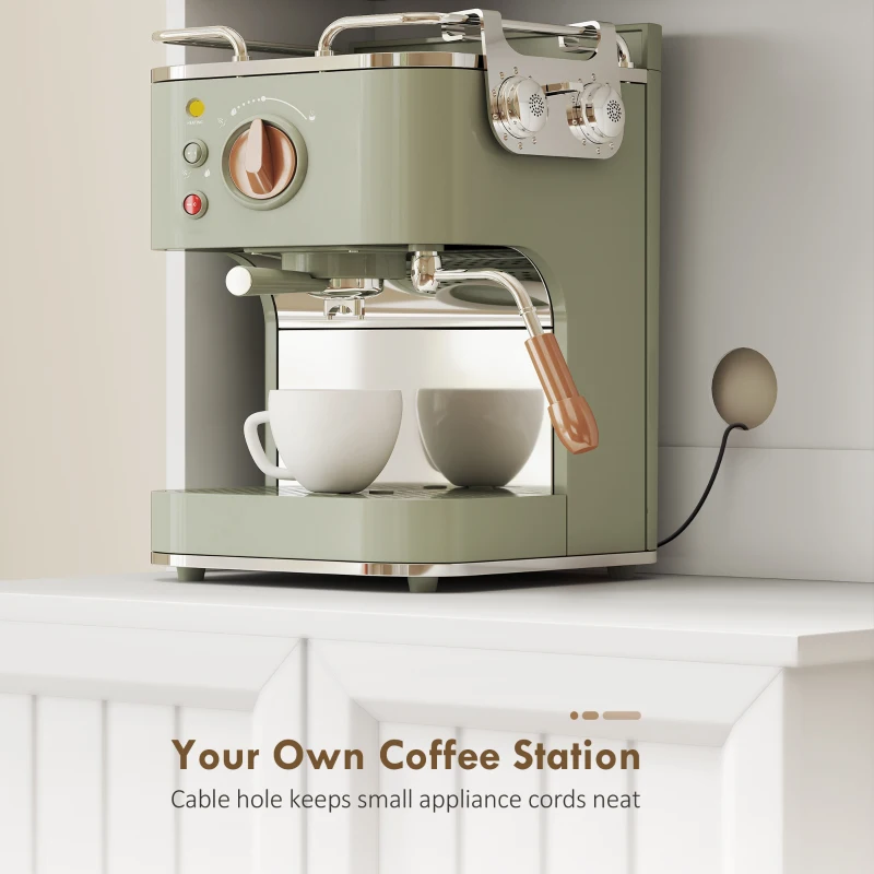 HOMCOM 71" Kitchen Pantry Cabinet, Freestanding Kitchen Hutch with 8 Door Shelves, Adjustable Shelf and Acrylic Doors, White