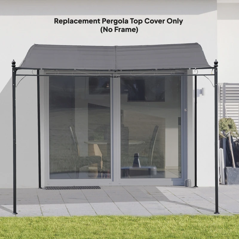 Pergola Canopy Replacement, Pergola Shade Cover for 10' x 10' Pergola (Outsunny 84C-038 Series), Dark Gray(m-8)