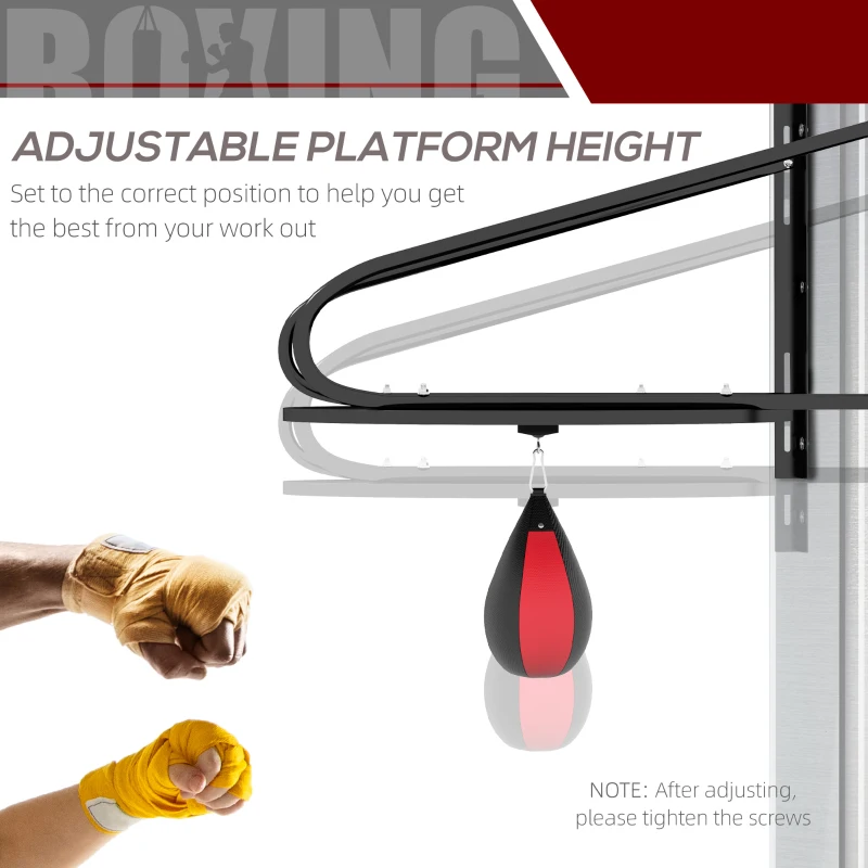 Soozier Wall-mounted Speed Bag Boxing Platform with Adjustable Height