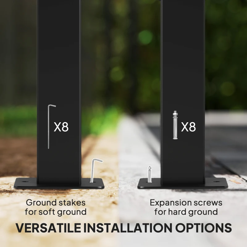 Outsunny 10' x 10' Outdoor Gazebo, UPF30+ Retractable Pergola Canopy, Free Standing Metal Pergola Kit, Brown