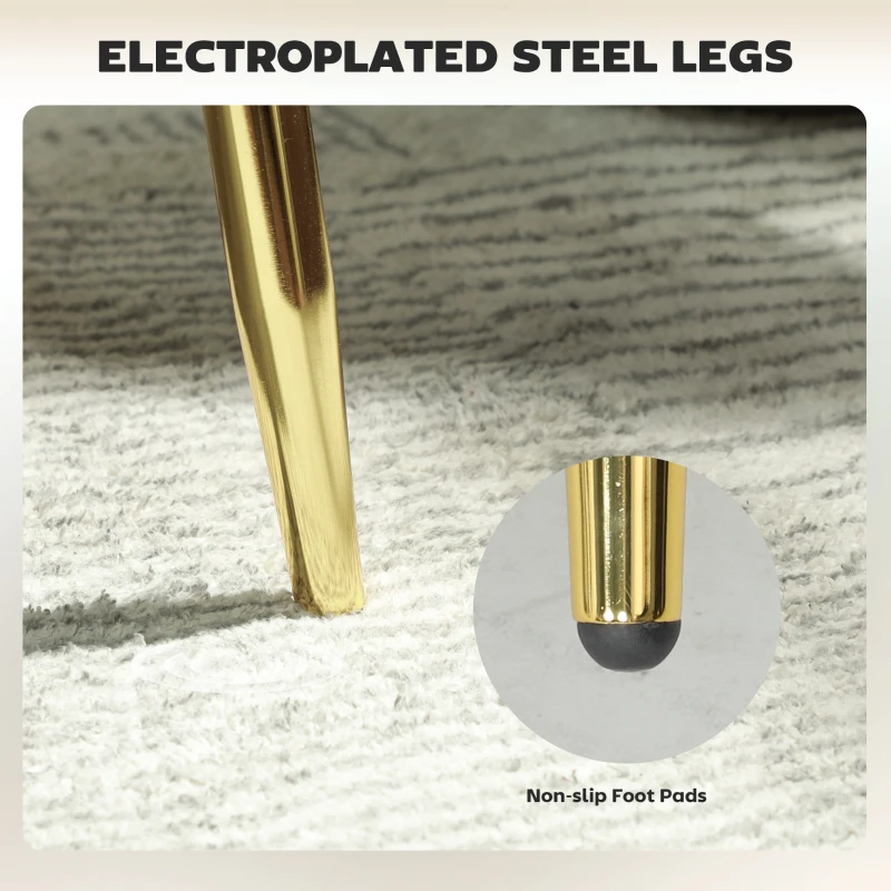 HOMCOM 31" Storage Ottoman, Velvet End of Bed Bench with Steel Legs, Foot Stool with Storage for Bedroom, Living Room, Black