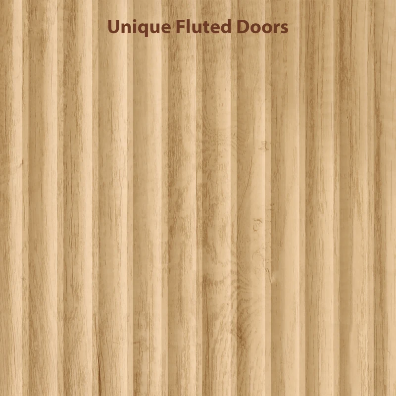 HOMCOM Modern Wardrobe Closet, Freestanding Armoire with Soft-Close Doors, 2 Drawers and Hanging Rod for Bedroom, Natural