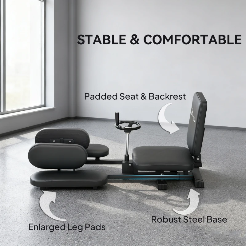 Soozier Leg Stretcher, 180° Adjustable Leg Split Machine with Handwheels, Leg Stretching Equipment for Flexibility