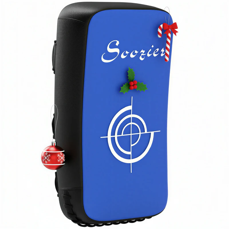 Soozier 16.5 in Muay Thai Kick Shield Punching Pad, Kick Shield for Martial Arts, Karate, Kickboxing, MMA x 1 Unit, Blue