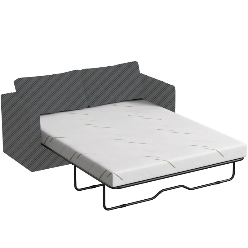 4'' Twin Sofa Mattress Cushion with 3.5'' High-Resilience Base and 0.5'' Gel Top, Mattress Pad with Knit Cover, 38'' L x 72'' W x 4'' H, White