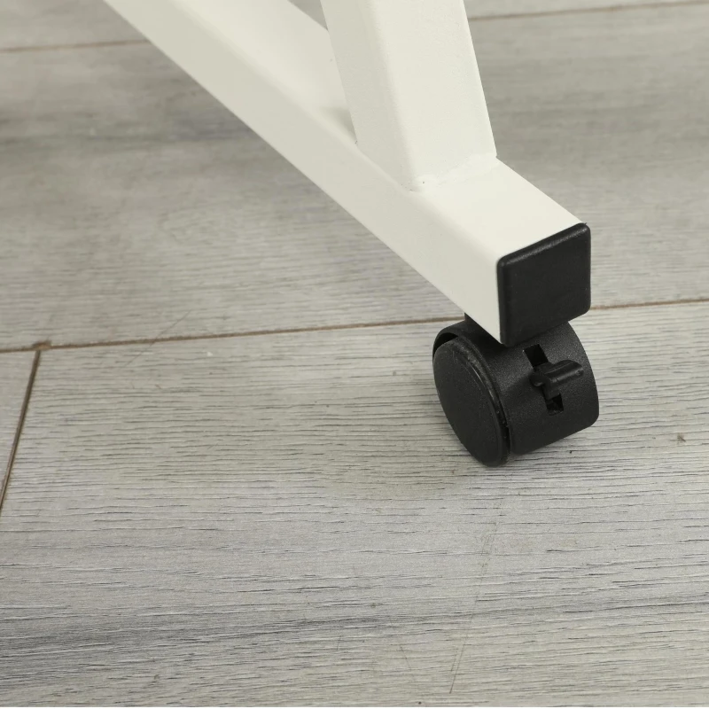 1500-Piece Jigsaw Puzzle Table with 4 Felt Sorting Trays, Wood Protective Cover, Desk with Storage Shelf, 35.5" L x 23.5" W x 29.5" H, White+gray