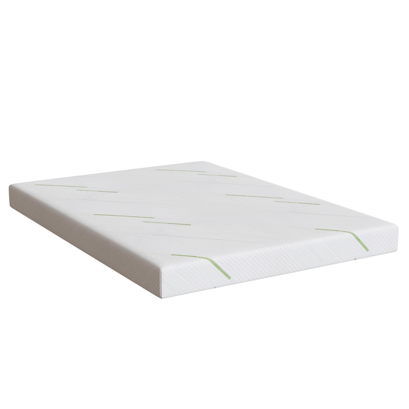 4'' Full Size Sleeper Sofa Mattress, CertiPUR-US Certified Gel Foam, Includes Knit Cover, 53x72'', White