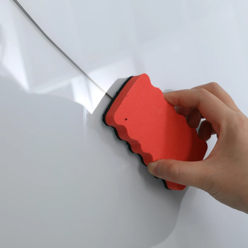 Magnetic Tempered Glass Dry Erase Board with 2 Magnets, 2 Markers & Eraser, White Panel with Locking Casters, 24" L x 24" W x 70" H, White