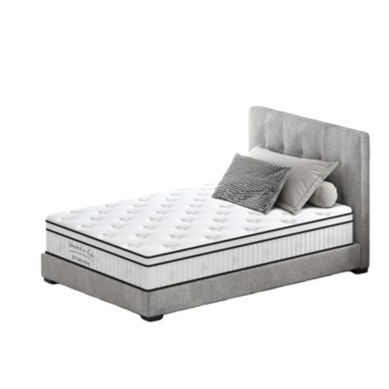 12'' Full Memory Foam Hybrid Mattress with Pocket Springs, Mattress Pad with Compressed and Vacuum-Sealed, 39'' L x 75'' W x 12'' H, White