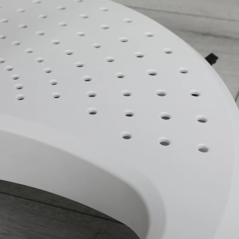 Magnetic Tempered Glass Dry Erase Board with 2 Magnets, 2 Markers & Eraser, White Panel with Locking Casters, 24" L x 24" W x 70" H, White