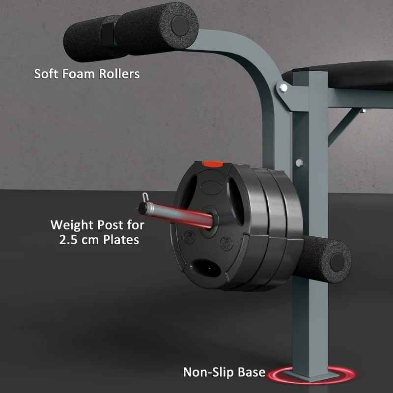 Soozier Incline Decline Weight Bench with Leg Extension and Barbell Rack, Adjustable Bench Press Weight Lifting Bench